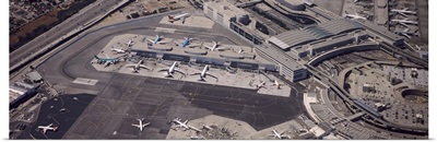 Aerial view of an airport, San Francisco, California