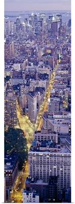Aerial view of buildings in a city, Manhattan, New York City, New York State