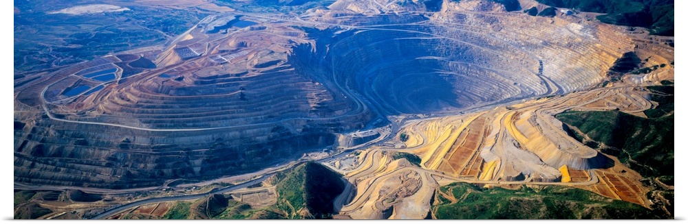 Aerial view of copper mines, Utah