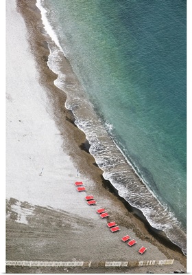 Aerial view of the beach, Castellammare di Stabia, Naples, Campania, Italy