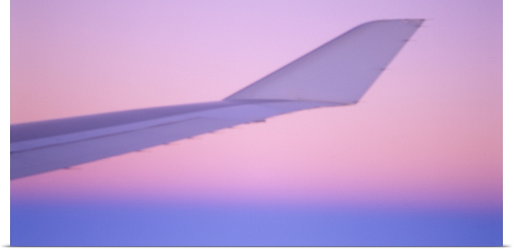 Airplane Wing tip at Sundown