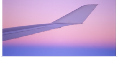 Airplane Wing tip at Sundown