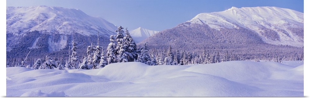Alaska, Chugach Mountains, winter