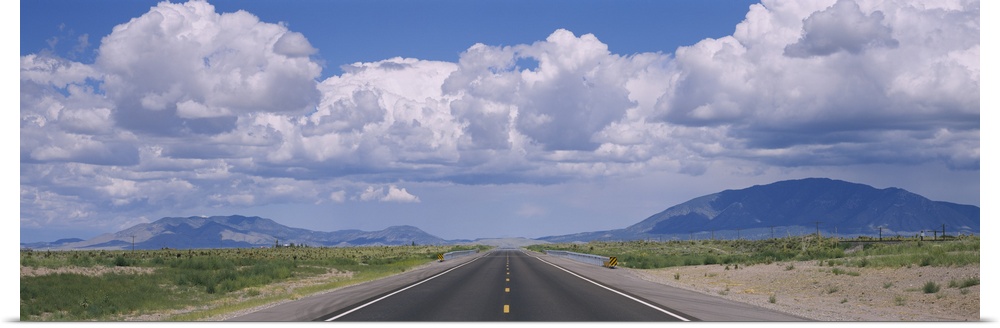 An empty road running through a landscape, Highway 54, New Mexico