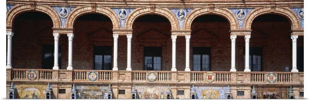 Arches And Tiles Plaza de Espana Seville Spain