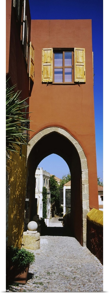 Archway of a house, Rhodes, Greece