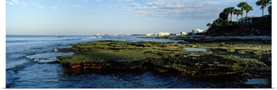 Beach with buildings in the background, Point Of Rocks, Siesta Key, Sarasota County, Florida,
