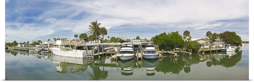 Boats at dock, Manasota Key, Charlotte County, Florida