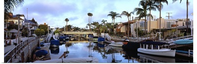 Boats docked at a harbor Naples Long Beach California