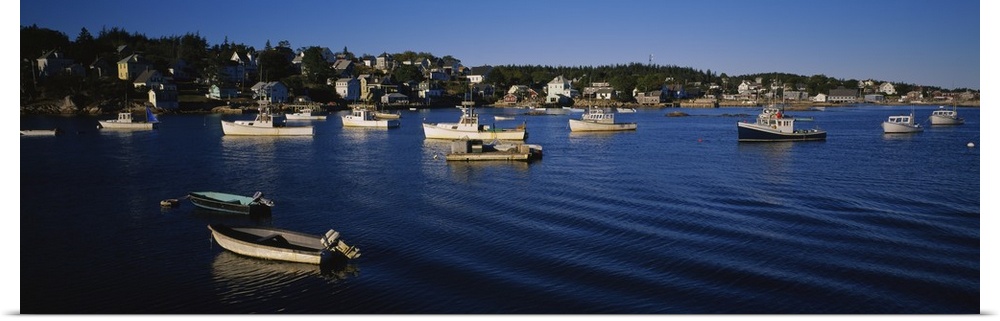 Boats docked at the harbor, Stonington Harbor, Deer Isle, Hancock County, Maine