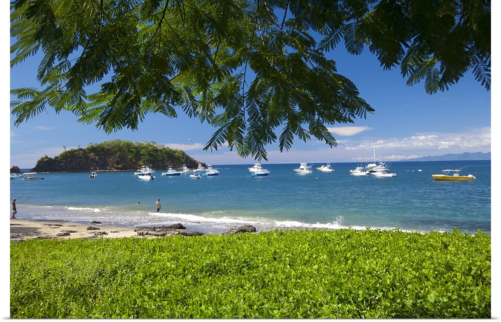 Boats in the Pacific ocean, Hermosa Bay, Gulf Of Papagayo, Guanacaste, Costa Rica
