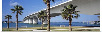 Bridge across a bay, John Ringling Causeway Bridge, Sarasota Bay, Sarasota, Florida