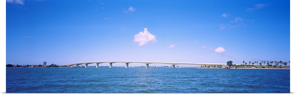Bridge across a bay, John Ringling Causeway Bridge, Sarasota Bay, Sarasota, Florida,
