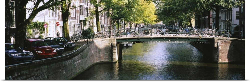 Bridge across a channel, Amsterdam, Netherlands