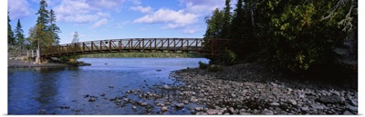 Bridge across a channel, Lake Superior, Isle Royal National Park, Michigan