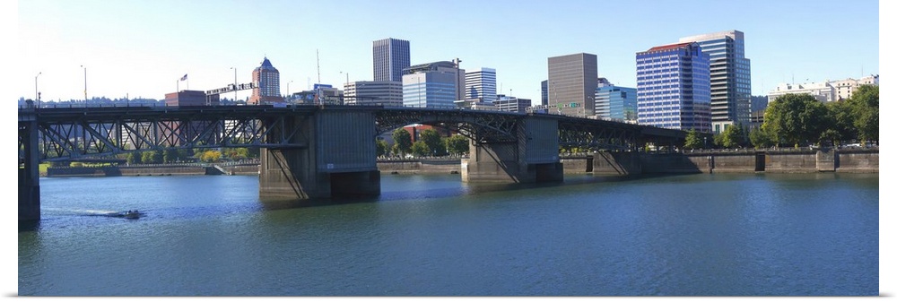 Bridge across a river Burnside Bridge Willamette River Portland Multnomah County Oregon