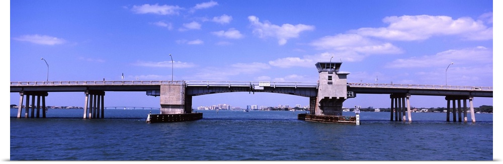 Bridge across a river, Gulf Intracoastal Waterway, near Sarasota, Sarasota County, Florida