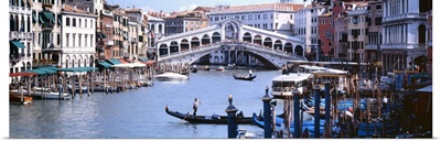 Bridge across a river, Rialto Bridge, Grand Canal, Venice, Italy