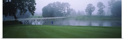 Bridge over a lake on a golf course, Shawnee, Pennsylvania
