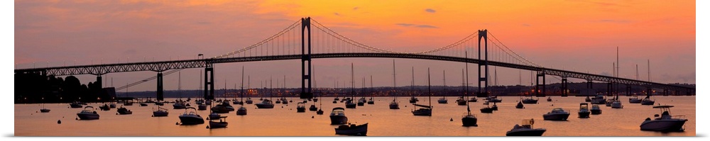 Bridge over the sea, Newport Bridge, Jamestown, Rhode Island