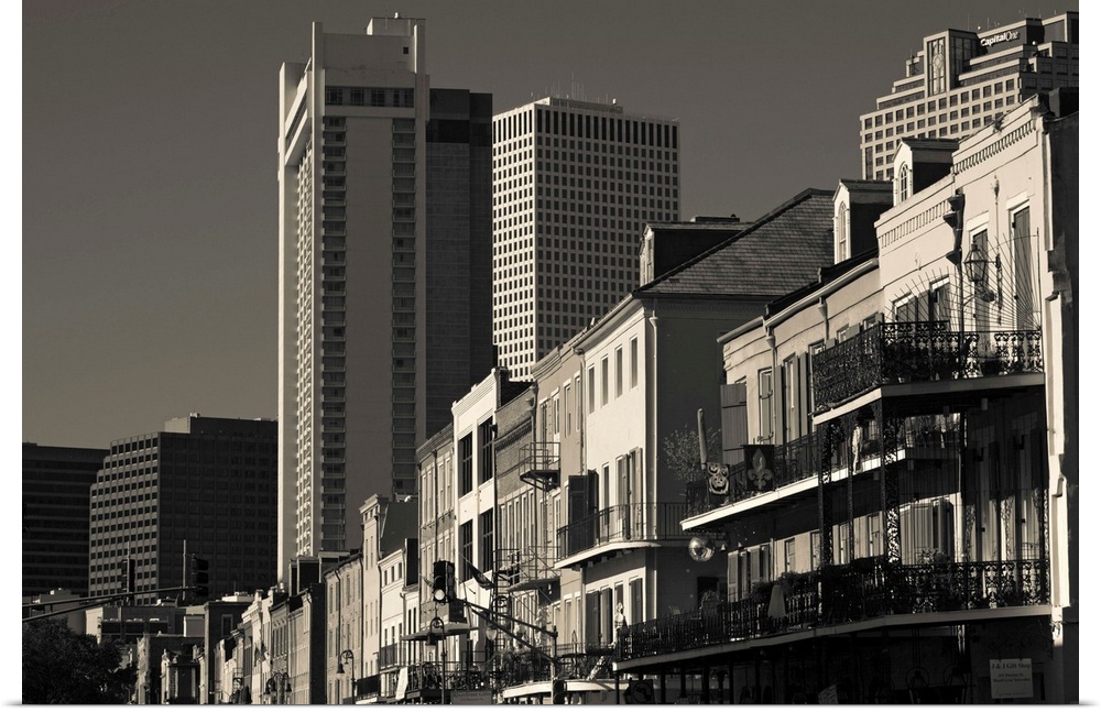 Buildings along a street, French Quarter, New Orleans, Louisiana, USA