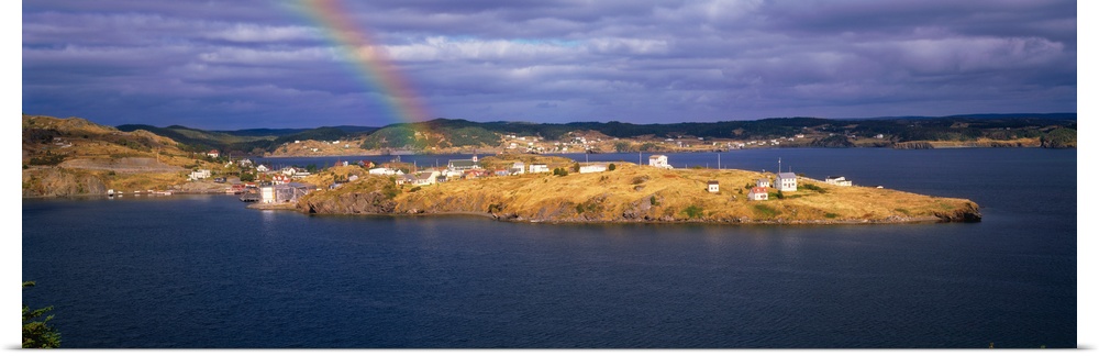 Buildings at the coast, Trinity Bay, Trinity, Newfoundland Island, Newfoundland and Labrador Province, Canada