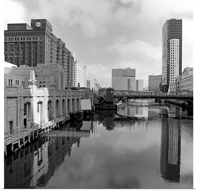 Buildings at the riverside, Chicago River, Chicago, Cook County, Illinois