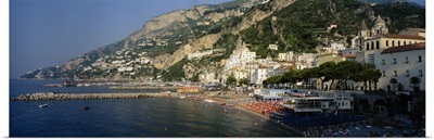 Buildings at the waterfront, Amalfi, Campania, Italy