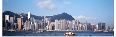 Buildings at the waterfront, Hong Kong, China