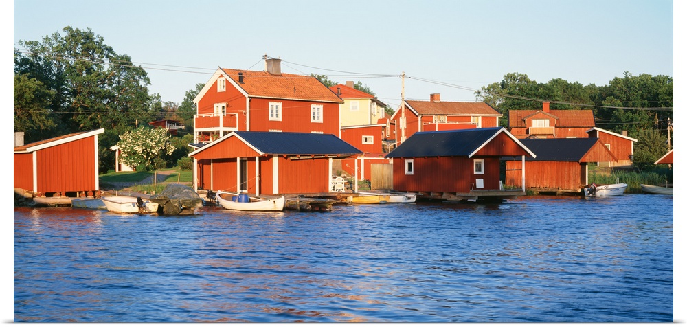 Buildings at the waterfront, Sweden