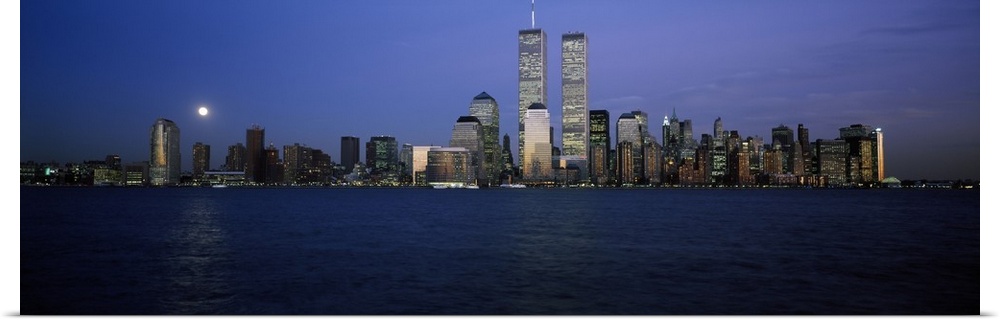 Buildings at the waterfront World Trade Center Hudson river Lower Manhattan Manhattan New York City New York State