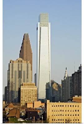 Buildings in a city, Comcast Center, City Hall, William Penn Statue, Center City, Philadelphia, Philadelphia County, Pennsylvania