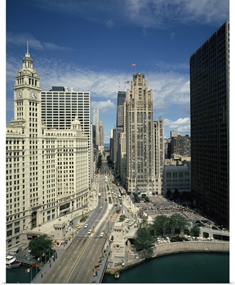 Buildings in a city, Michigan Avenue, Chicago, Cook County, Illinois,