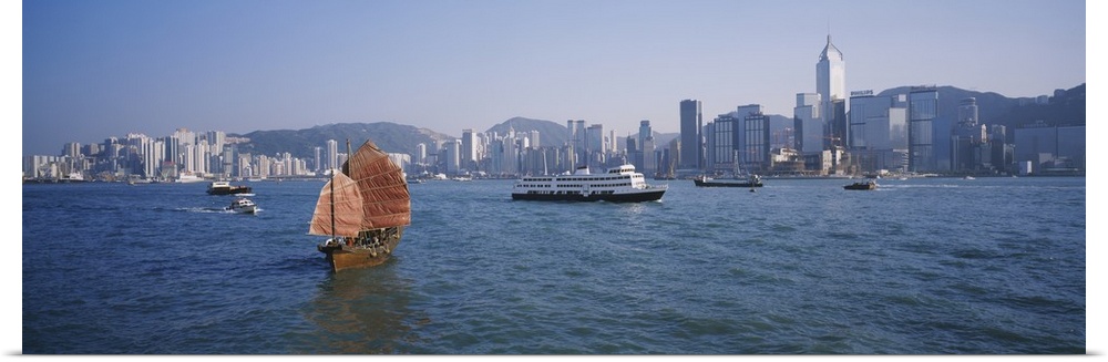Buildings on the waterfront, Kowloon, Hong Kong, China