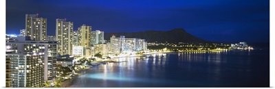 Buildings on the waterfront, Waikiki, Honolulu, Oahu, Hawaii