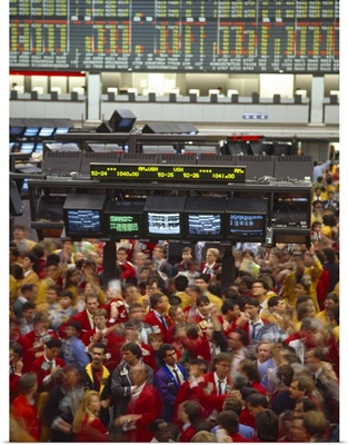 Business executives on trading floor, Chicago Mercantile Exchange, Chicago, Cook County, Illinois,