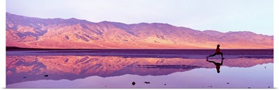California, Death Valley National Park, Woman jogging