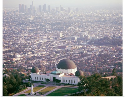 California, Los Angeles, Aerial view of Griffith Observatory