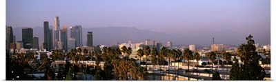California, Los Angeles, Skyline at dusk