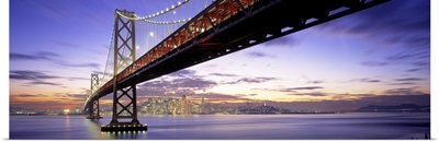 California, San Francisco, Bay Bridge, twilight