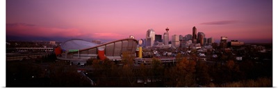 Canada, Alberta, Calgary, High angle view of the Saddledome