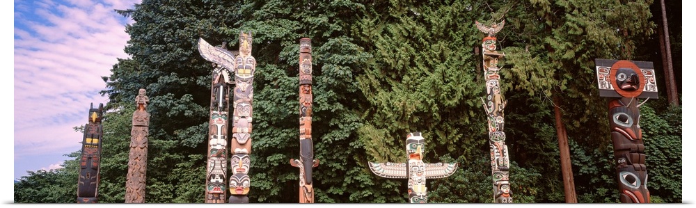 Canada, Vancouver, Stanley Park, totems
