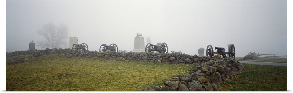 Cannons in a field, Gettysburg, Adams County, Pennsylvania, USA