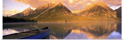 Canoe Leigh Lake Grand Teton National Park WY