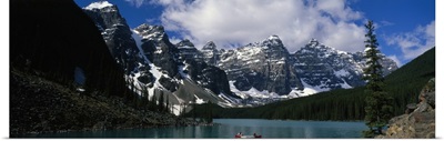 Canoeing on Morraine Lake Banff National Park Alberta Canada