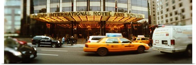 Cars in front of a hotel Trump International Hotel And Tower Columbus Circle Manhattan New York City New York State
