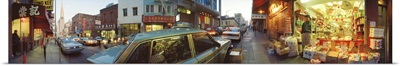 Cars on the street, Chinatown, San Francisco, California