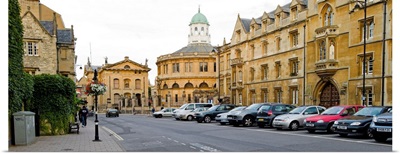 Cars parked in a street, Oxford, Oxfordshire, England