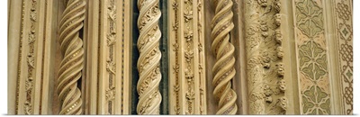 Carving details of a cathedral front facade, Orvieto, Umbria, Italy