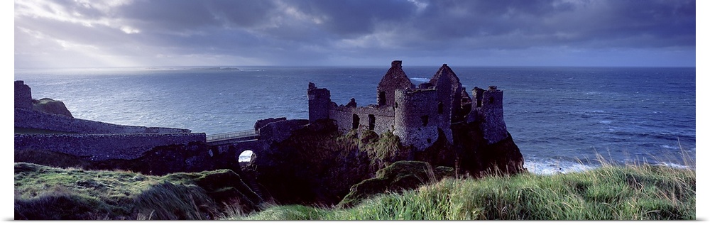 Castle on the coast, Dunluce Castle, County Antrim, Northern Ireland